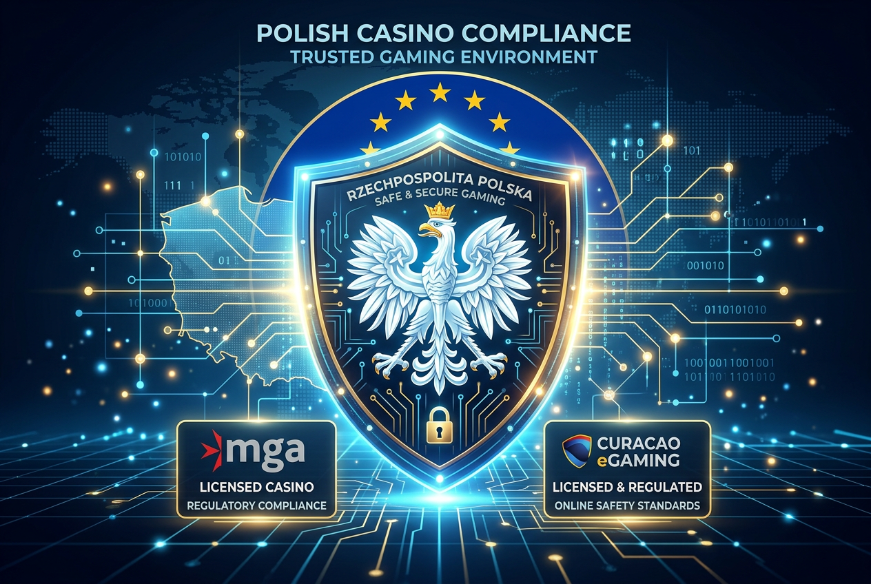 Legalność kasyn online w Polsce, symbolika sprawiedliwości i bezpieczeństwa cyfrowego